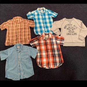 (4) Boys Button Down Shirts & Sweatshirt
